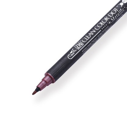 Kuretake Zig Clean Colour Dot Metallic Double-Sided Marker - Red 126 - Stationery Pal