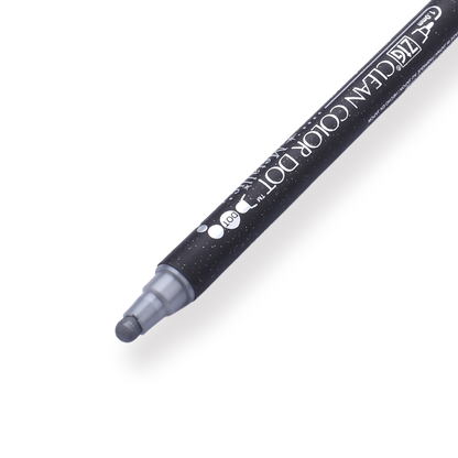 Kuretake Zig Clean Colour Dot Metallic Double-Sided Marker - Silver 102 - Stationery Pal